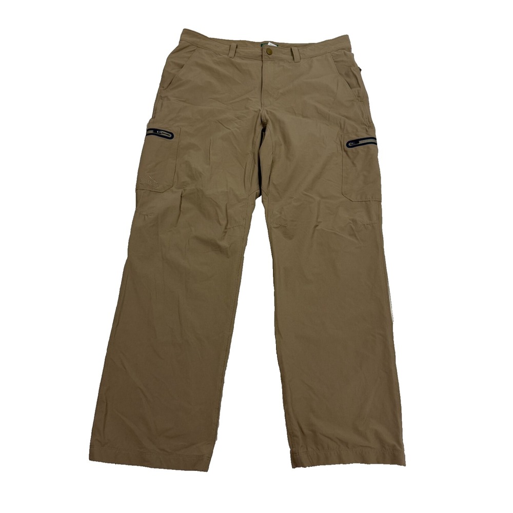 L.L. Bean Mens Vista Trekking Cargo Pants Khaki Tan Hiking Outdoor 38x32